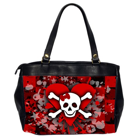 Skull Romance  Oversize Office Handbag (Two Sides) from ArtsNow.com Back