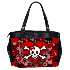 Skull Romance  Oversize Office Handbag (Two Sides) from ArtsNow.com Back