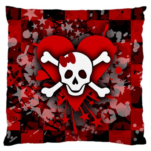 Skull Romance  Large Cushion Case (Two Sides) from ArtsNow.com Front