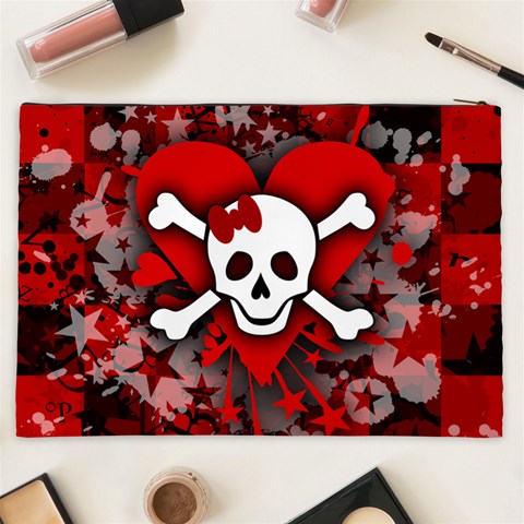 Skull Romance  Cosmetic Bag (XXL) from ArtsNow.com Back