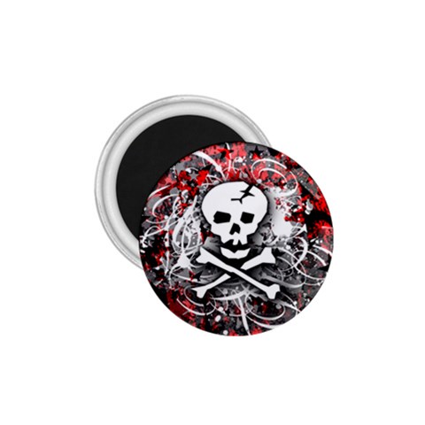 Skull Splatter 1.75  Magnet from ArtsNow.com Front