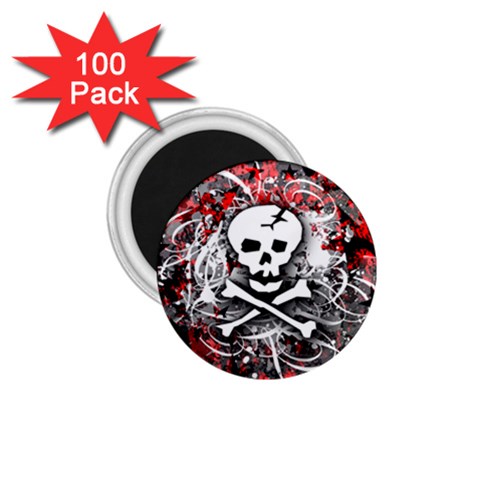 Skull Splatter 1.75  Magnet (100 pack)  from ArtsNow.com Front