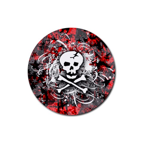 Skull Splatter Rubber Coaster (Round) from ArtsNow.com Front