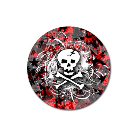 Skull Splatter Magnet 3  (Round) from ArtsNow.com Front