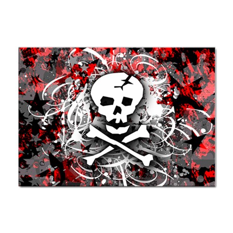 Skull Splatter Sticker A4 (100 pack) from ArtsNow.com Front