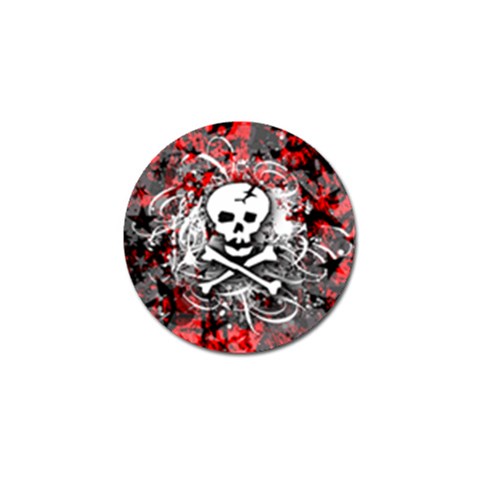 Skull Splatter Golf Ball Marker from ArtsNow.com Front