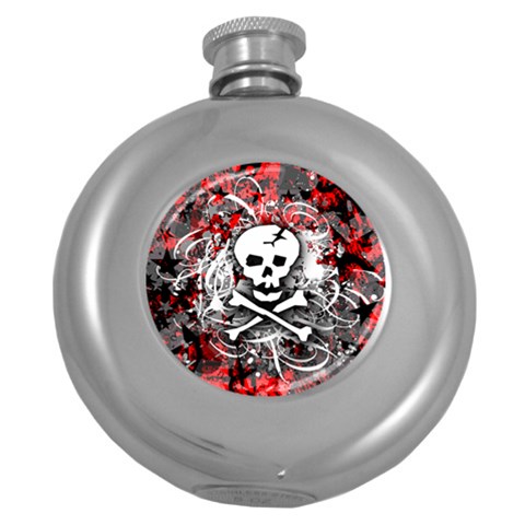 Skull Splatter Hip Flask (5 oz) from ArtsNow.com Front