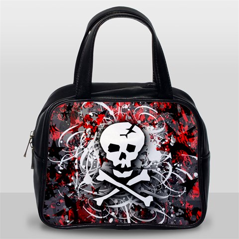 Skull Splatter Classic Handbag (One Side) from ArtsNow.com Front