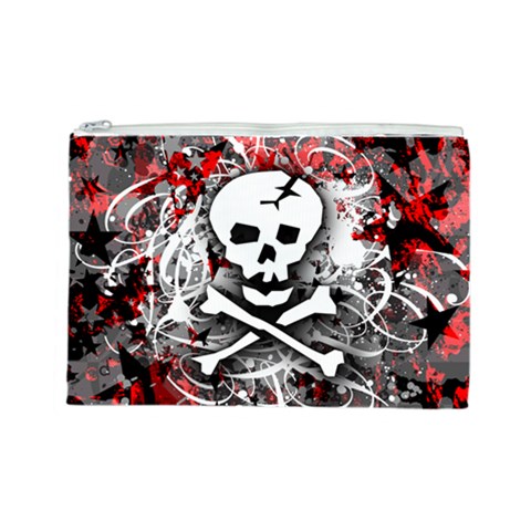 Skull Splatter Cosmetic Bag (Large) from ArtsNow.com Front