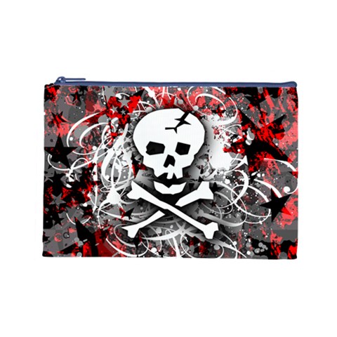 Skull Splatter Cosmetic Bag (Large) from ArtsNow.com Front