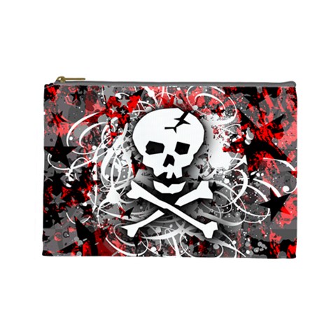 Skull Splatter Cosmetic Bag (Large) from ArtsNow.com Front