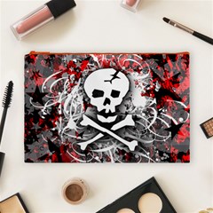 Skull Splatter Cosmetic Bag (Large) from ArtsNow.com Front