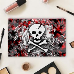 Skull Splatter Cosmetic Bag (Large) from ArtsNow.com Back