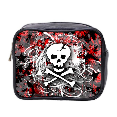 Skull Splatter Mini Toiletries Bag (Two Sides) from ArtsNow.com Front