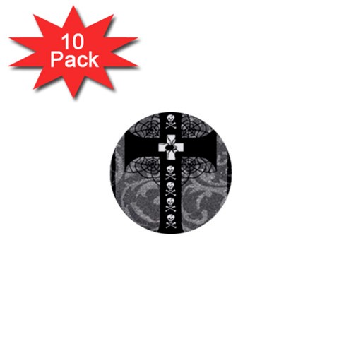 Spider Web Cross 1  Mini Button (10 pack)  from ArtsNow.com Front