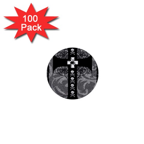 Spider Web Cross 1  Mini Button (100 pack)  from ArtsNow.com Front