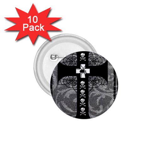 Spider Web Cross 1.75  Button (10 pack)  from ArtsNow.com Front