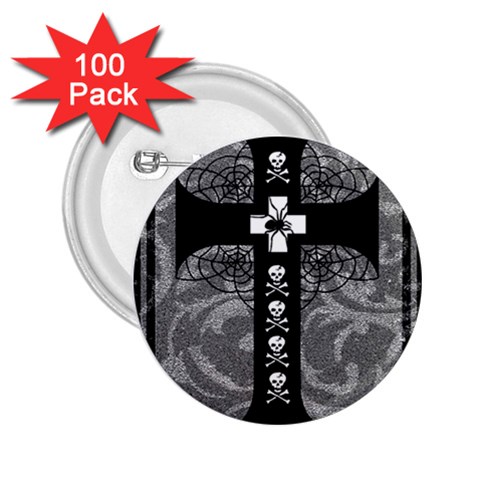 Spider Web Cross 2.25  Button (100 pack) from ArtsNow.com Front