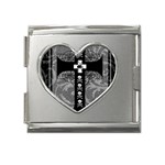 Spider Web Cross Mega Link Heart Italian Charm (18mm)