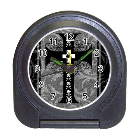 Spider Web Cross Travel Alarm Clock from ArtsNow.com Front