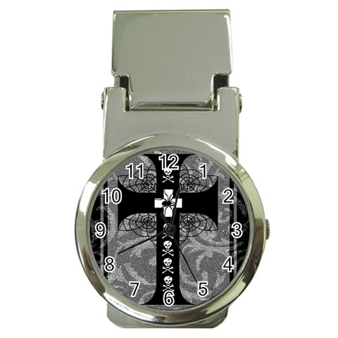 Spider Web Cross Money Clip Watch from ArtsNow.com Front