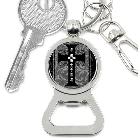 Spider Web Cross Bottle Opener Key Chain from ArtsNow.com Front