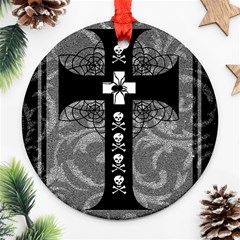 Spider Web Cross Round Ornament (Two Sides) from ArtsNow.com Back