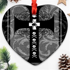 Spider Web Cross Heart Ornament (Two Sides) from ArtsNow.com Back