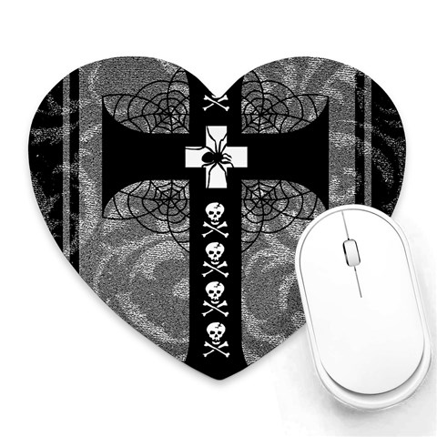 Spider Web Cross Mousepad (Heart) from ArtsNow.com Front