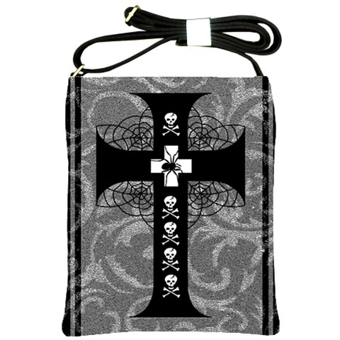 Spider Web Cross Shoulder Sling Bag from ArtsNow.com Front