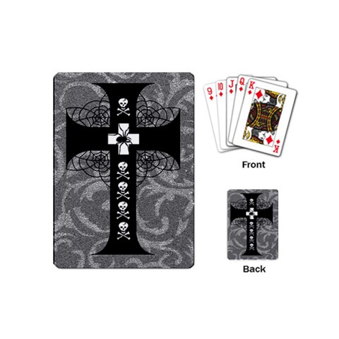 Spider Web Cross Playing Cards (Mini) from ArtsNow.com Back