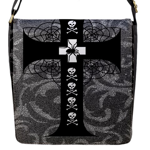 Spider Web Cross Flap closure messenger bag (Small) from ArtsNow.com Front