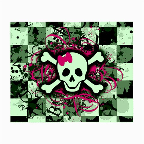 Splatter Girly Skull Glasses Cloth (Small) from ArtsNow.com Front