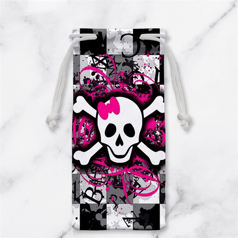 Splatter Girly Skull Jewelry Bag from ArtsNow.com Back