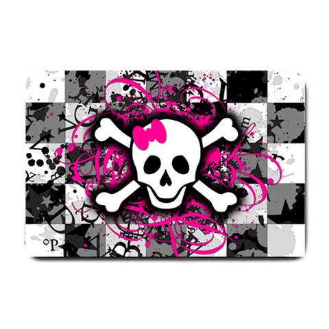 Splatter Girly Skull Small Doormat from ArtsNow.com 24 x16  Door Mat