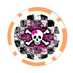 Splatter Girly Skull Poker Chip Card Guard from ArtsNow.com Front