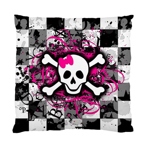 Splatter Girly Skull Cushion Case (Two Sides) from ArtsNow.com Back