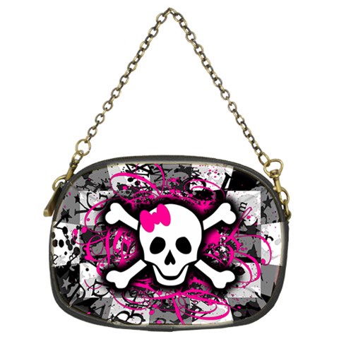 Splatter Girly Skull Chain Purse (Two Sides) from ArtsNow.com Back