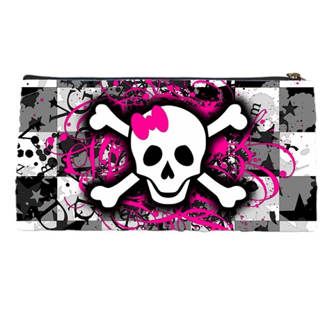 Splatter Girly Skull Pencil Case from ArtsNow.com Back