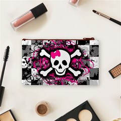 Splatter Girly Skull Cosmetic Bag (Small) from ArtsNow.com Back