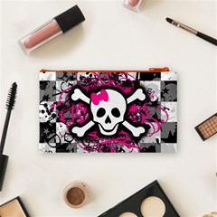 Splatter Girly Skull Cosmetic Bag (Small) from ArtsNow.com Back