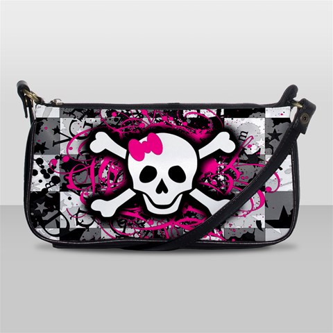 Splatter Girly Skull Shoulder Clutch Bag from ArtsNow.com Front