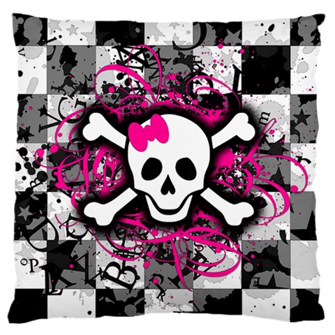 Splatter Girly Skull Large Cushion Case (One Side) from ArtsNow.com Front