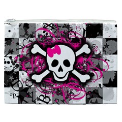 Splatter Girly Skull Cosmetic Bag (XXL) from ArtsNow.com Front