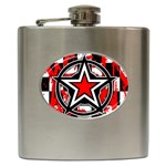 Star Checkerboard Splatter Hip Flask (6 oz)