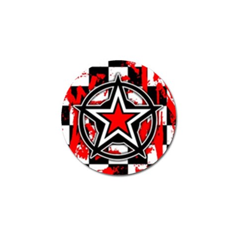 Star Checkerboard Splatter Golf Ball Marker (4 pack) from ArtsNow.com Front