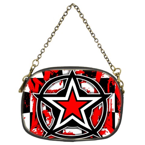 Star Checkerboard Splatter Chain Purse (Two Sides) from ArtsNow.com Back