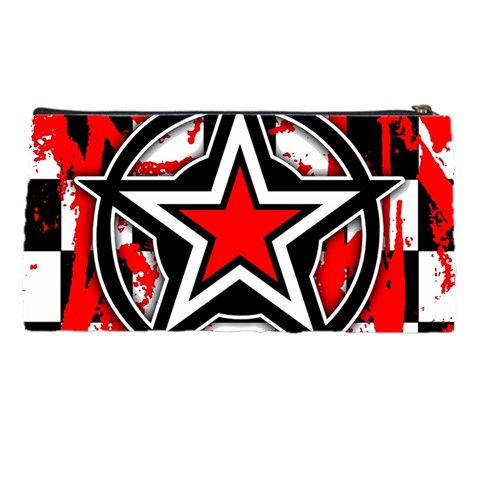 Star Checkerboard Splatter Pencil Case from ArtsNow.com Back