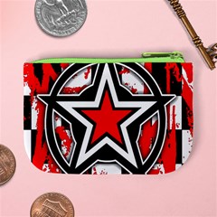 Star Checkerboard Splatter Mini Coin Purse from ArtsNow.com Back