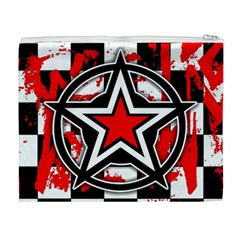 Star Checkerboard Splatter Cosmetic Bag (XL) from ArtsNow.com Back